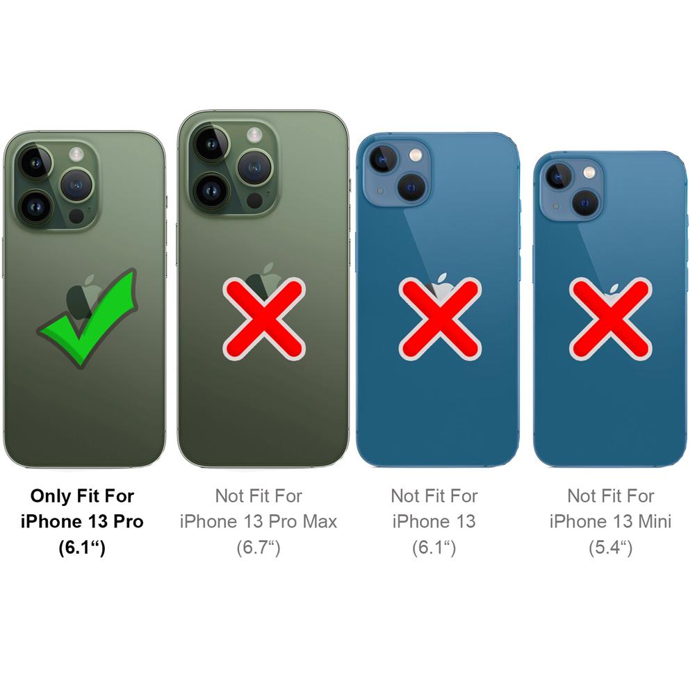 Magnetic Wallet für Apple iPhone 13 Pro in Violett