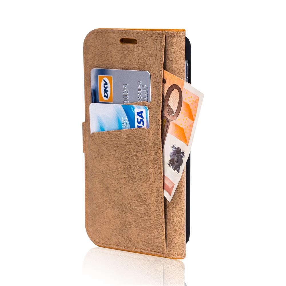 Retro Wallet für Samsung Galaxy S9 in Mocca