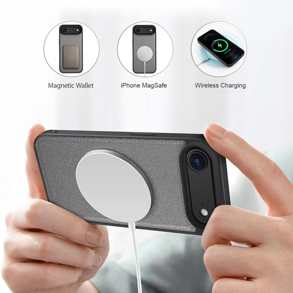 Magnetic Wallet für Apple iPhone Air in Grau