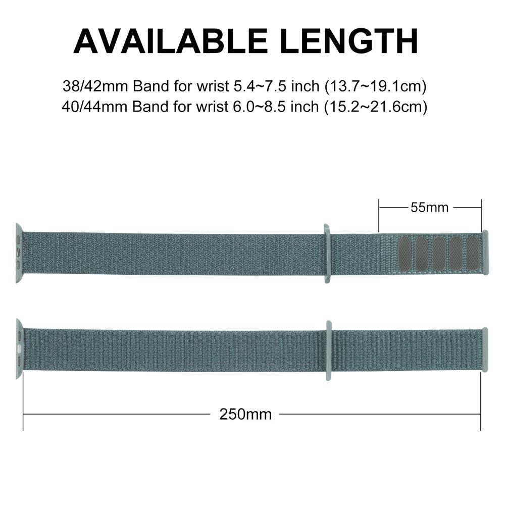 Fitnessarmband Nylon für Apple Watch 1-9 - 42/44/45 in Grün