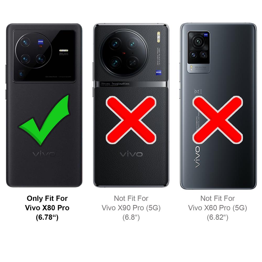Basic Wallet für Vivo X80 Pro in Schwarz