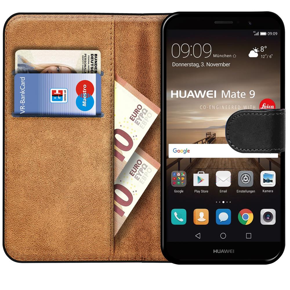 Basic Wallet für Huawei Mate 9 in Schwarz