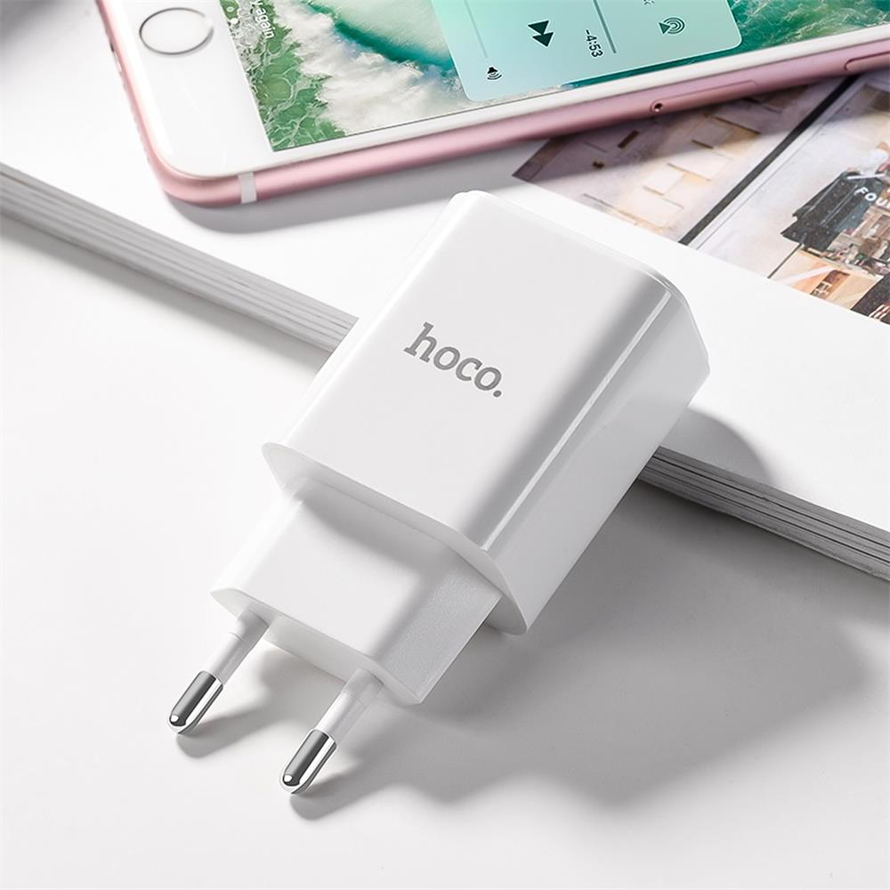 Netz-Ladegerät Hoco - C62A microUSB Weiss