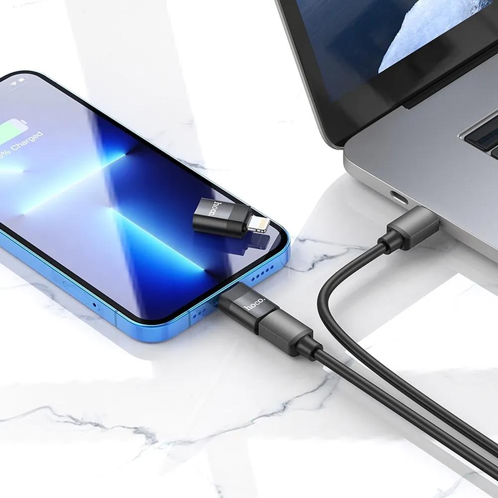 Hoco UA17 USB-C auf Lightning - Schwarz