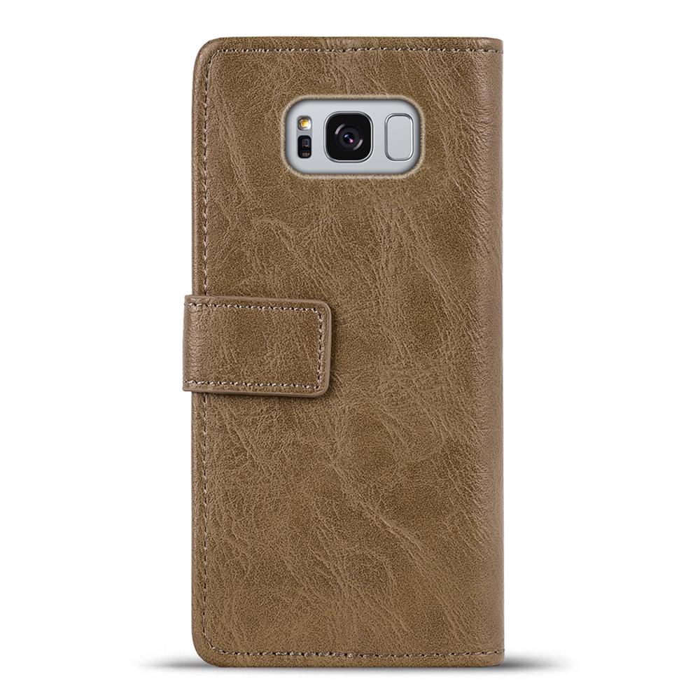 Retro Wallet für Samsung Galaxy S8 Plus in Mocca