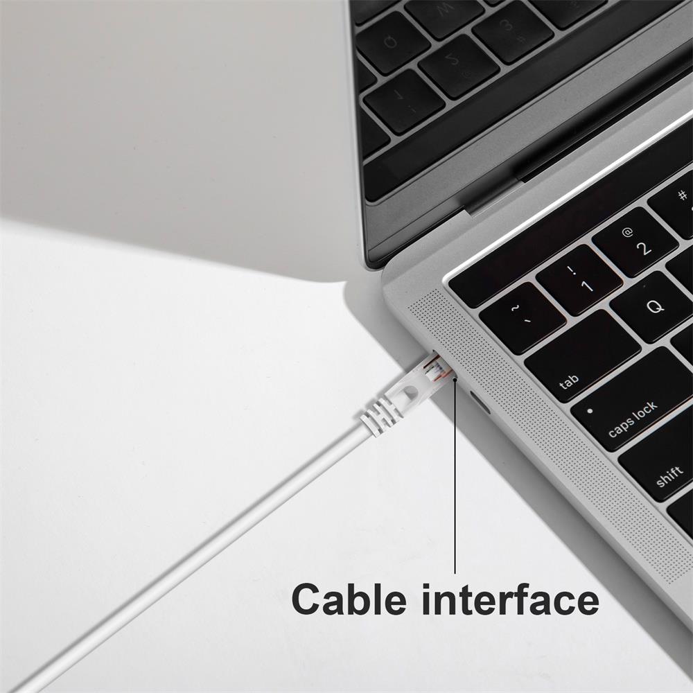 Patch RUND Kabel Cat6 - PC-600A - 8M in Weiss