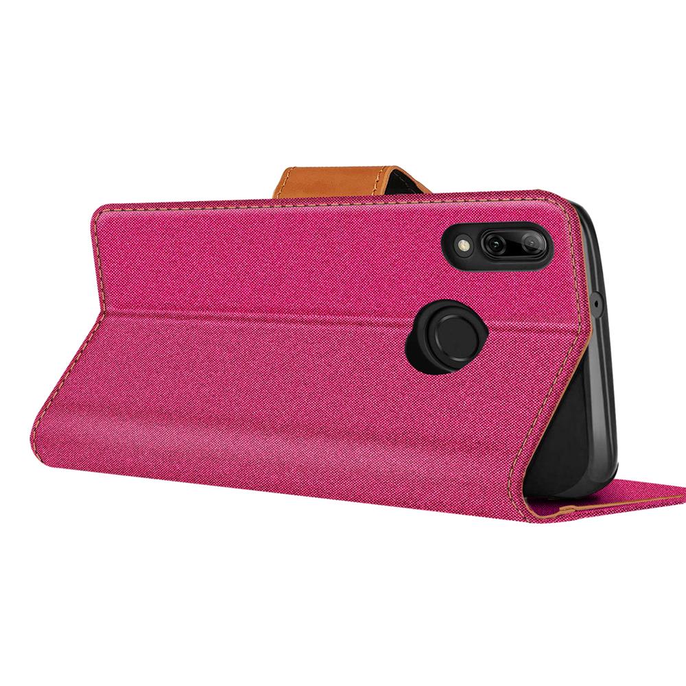 Textil Wallet für Huawei P20 Lite in Pink