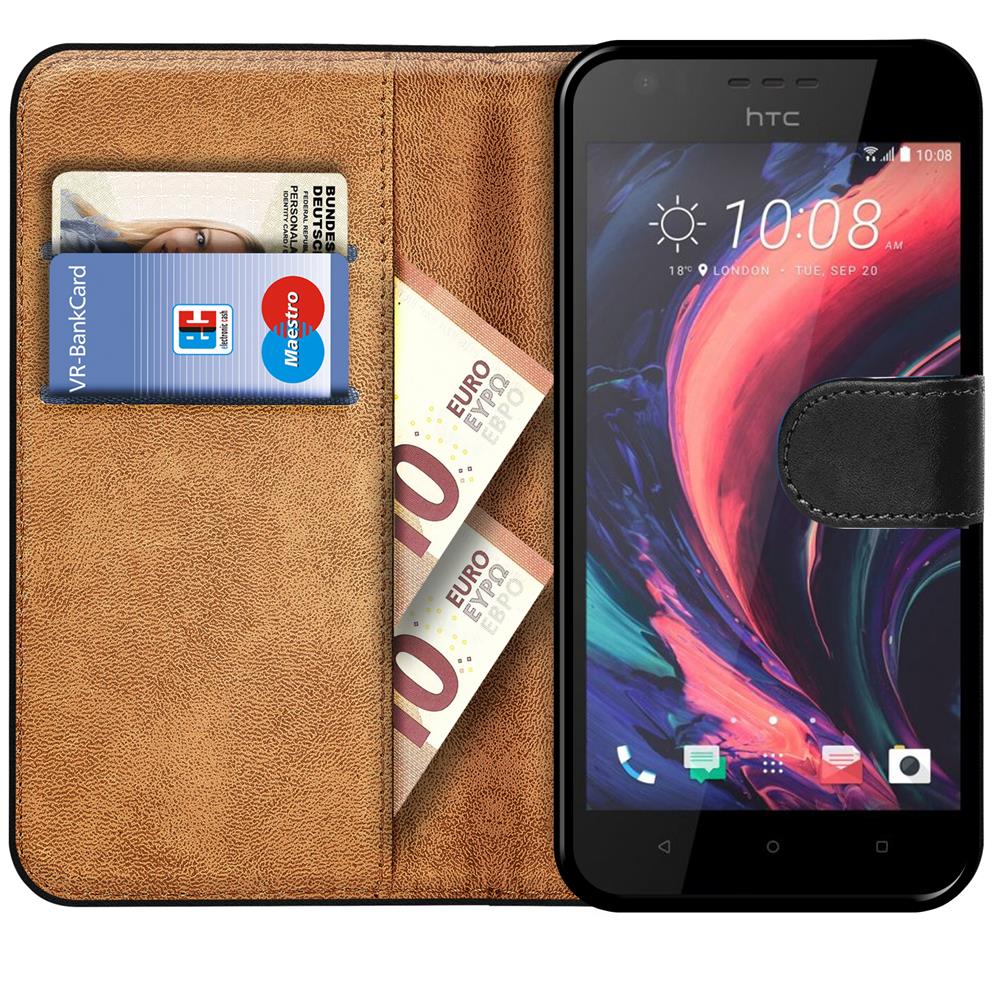 Basic Wallet für HTC Desire 10 Lifestyle in Schwarz