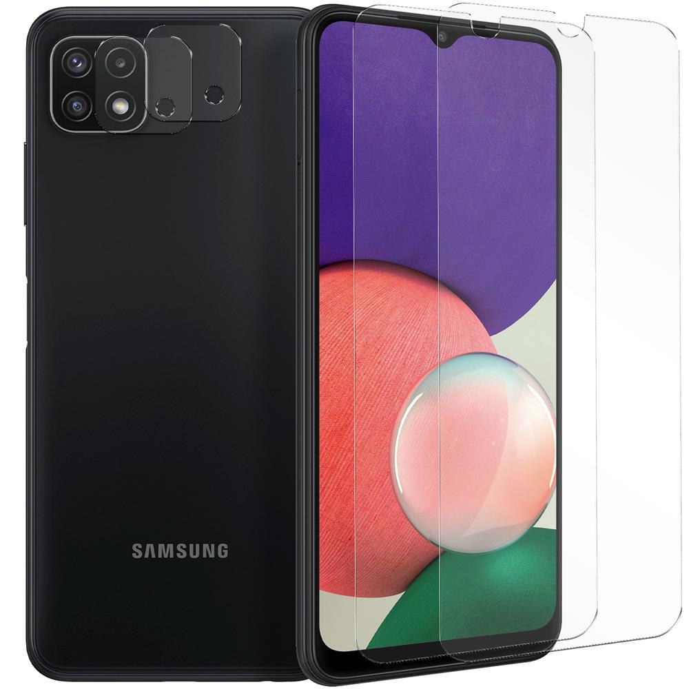 4in1 Glas Set für Samsung Galaxy A22 5G