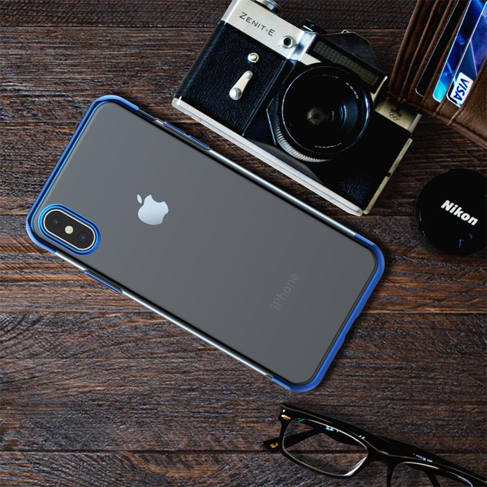 Zero Edge Color für Apple iPhone XS Max in Blau