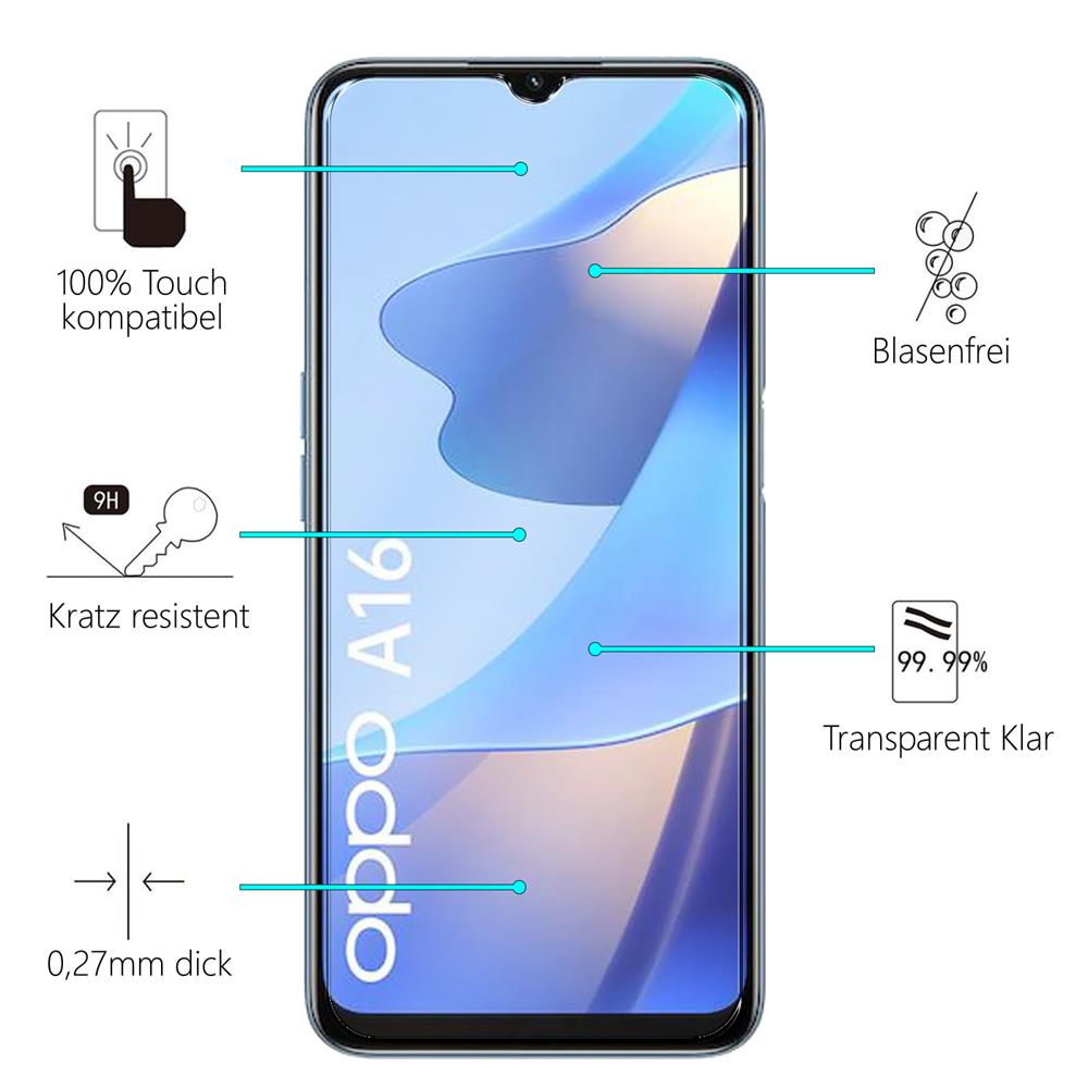 Glas 2in1 für OPPO A16 / A16s