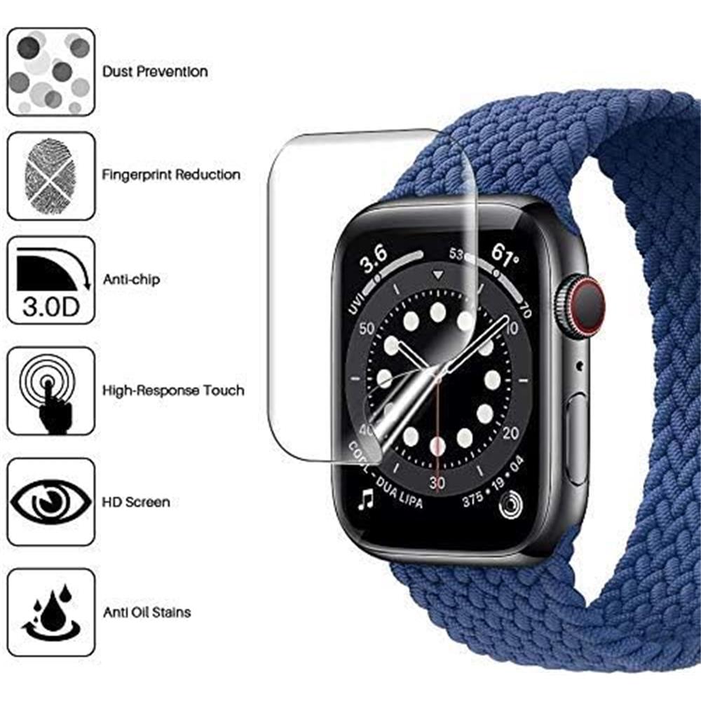 Clear Schutzfolie für Apple Watch 4 / 5 / 6 - 44mm im 2er Pack