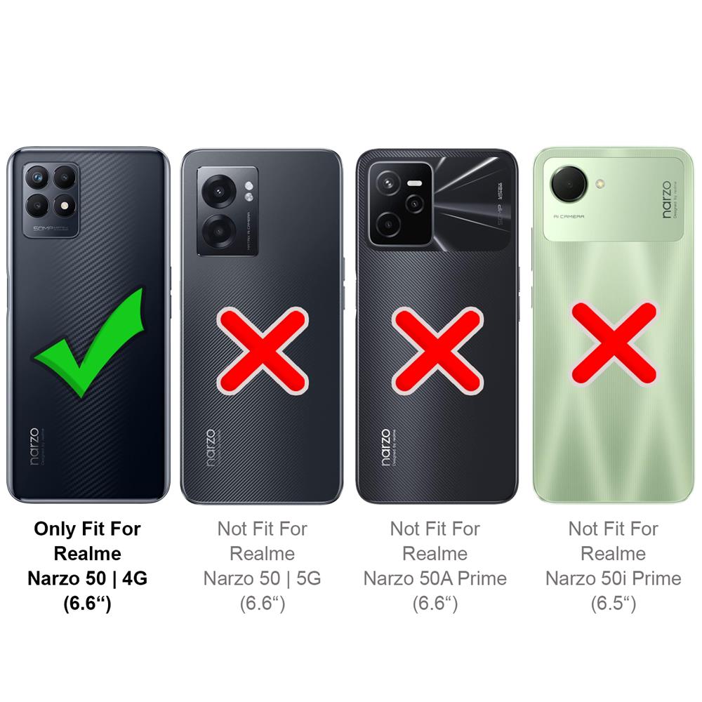 Basic Wallet für Realme Narzo 50 in Schwarz