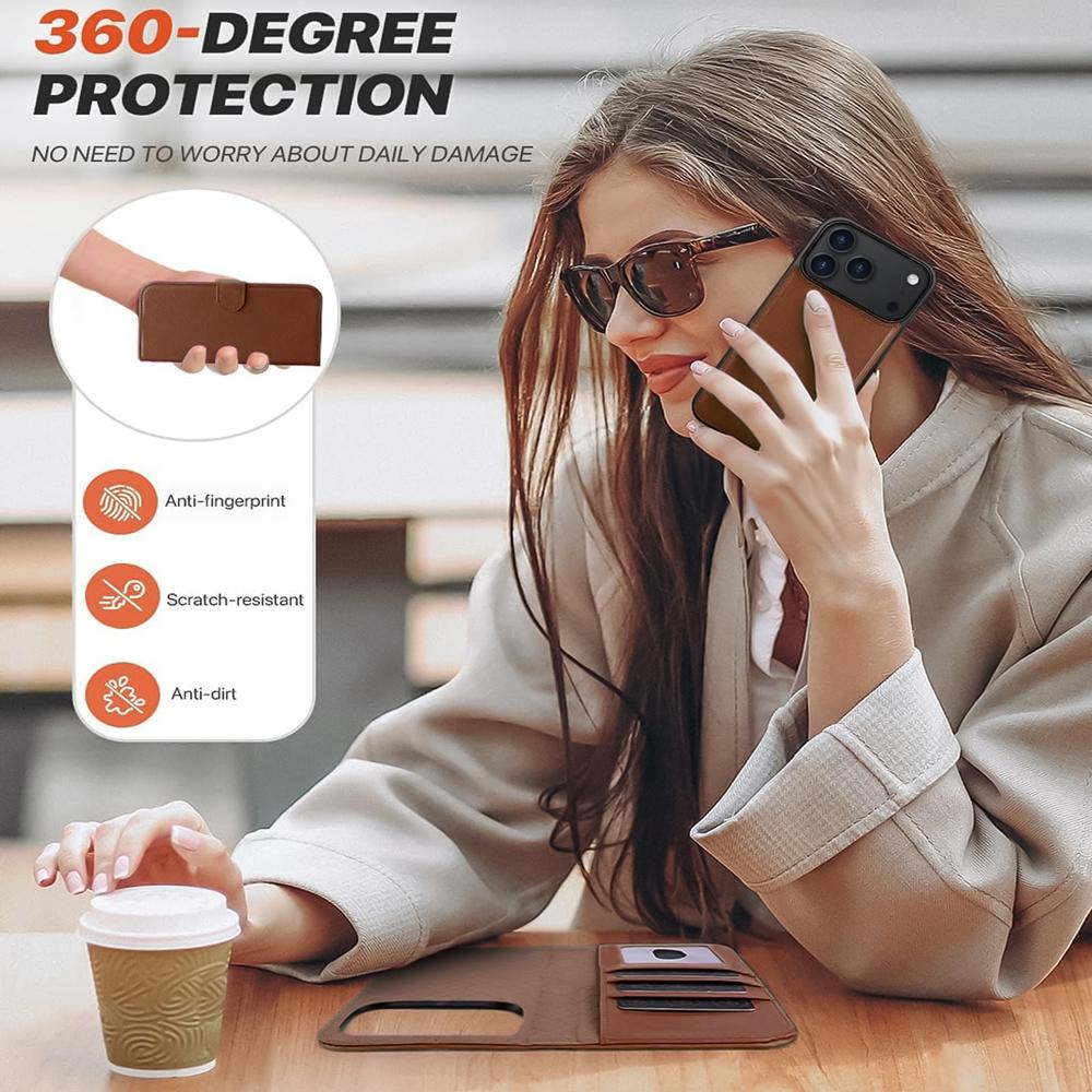 Magnetic Wallet für Apple iPhone 17 Pro Max in Braun