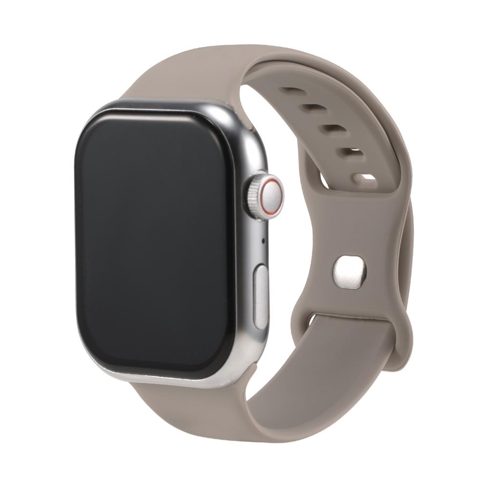 Silikonarmband Butterfly Apple Watch 1-11/SE1-3/Ultra1-3 - 42/44/45/49mm in Steingrau - Größe L