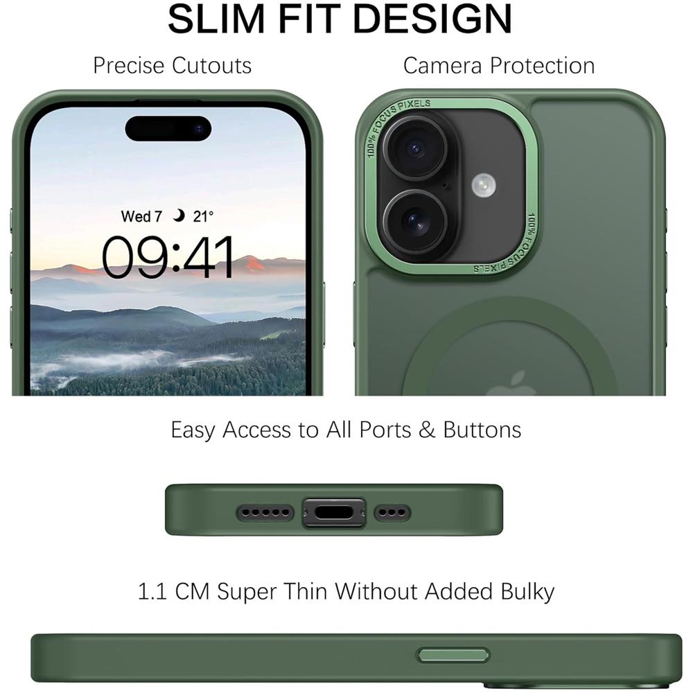 Frame Case für Apple iPhone 16 in Grün