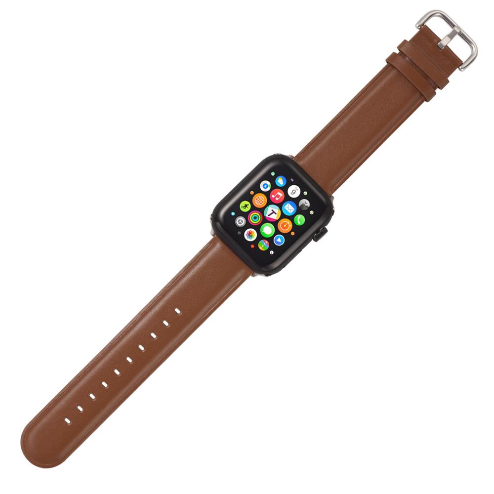Fitnessarmband LEDER für Apple Watch 1-9 - 42/44/45 Gr. L in Braun