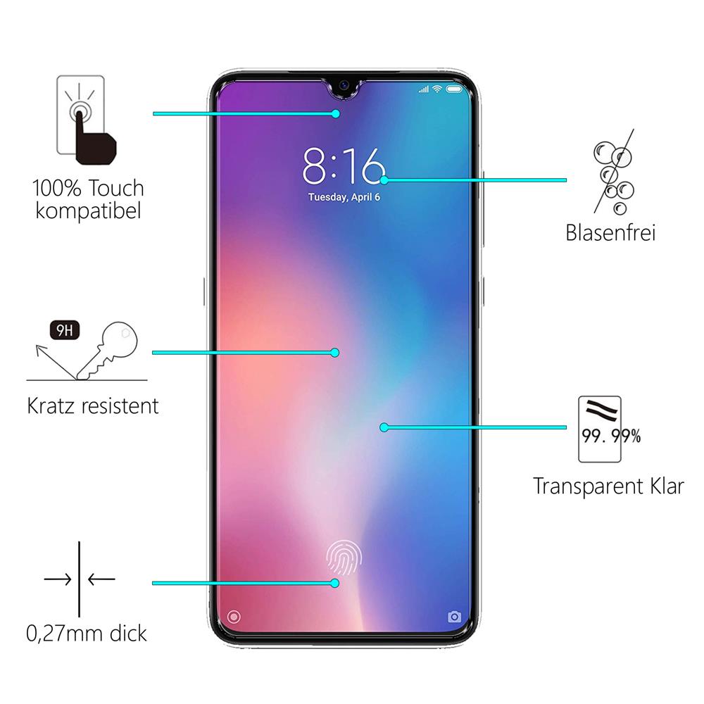 Glas 2in1 für Xiaomi Mi 9
