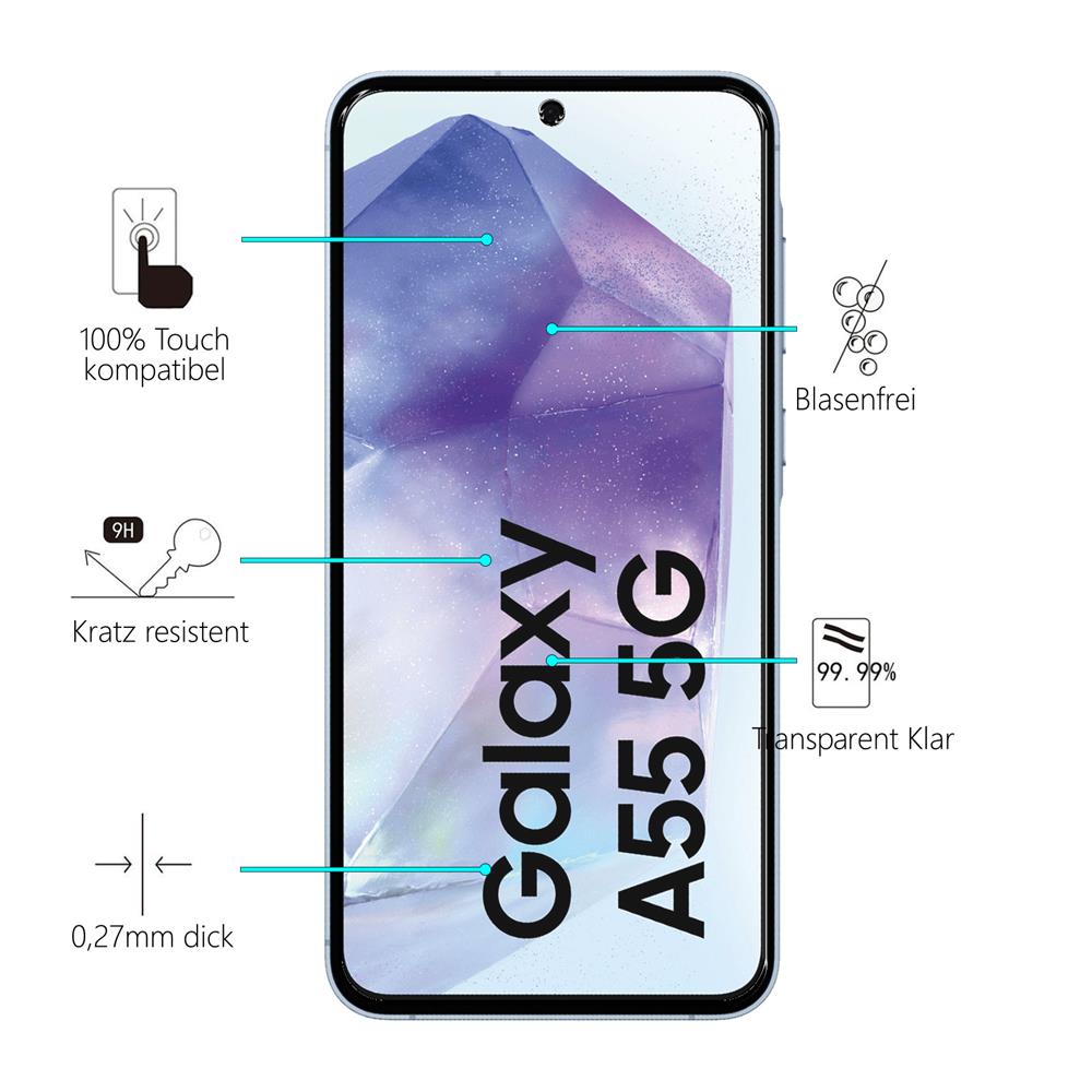 Glas 2in1 für Samsung Galaxy A55 5G