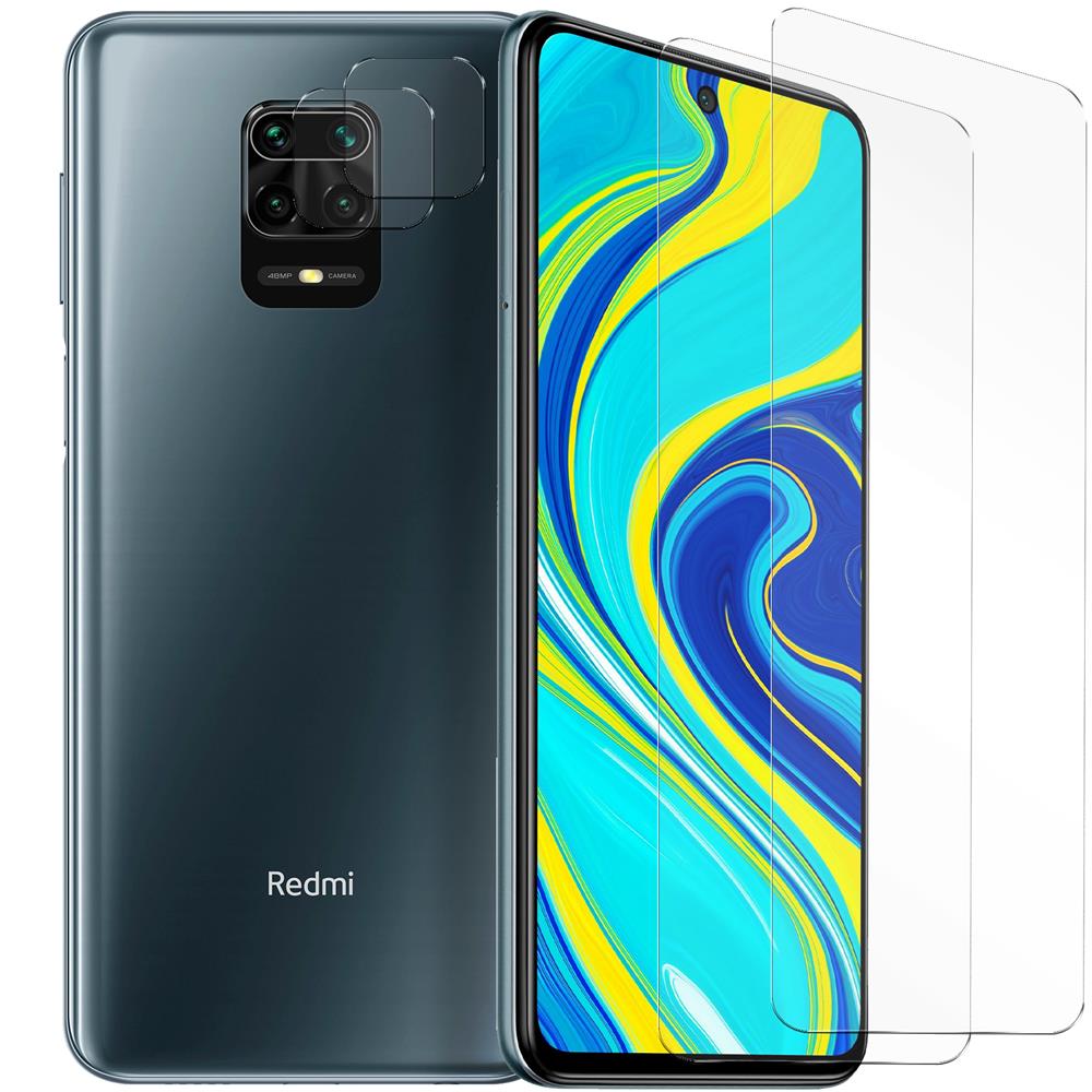 4in1 Glas Set für Xiaomi Redmi Note 9S