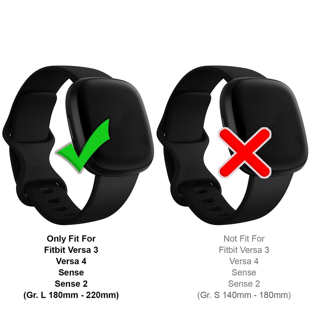 Fitnessarmband TPU für Fitbit Versa 3/4 - Gr.L in Türkis