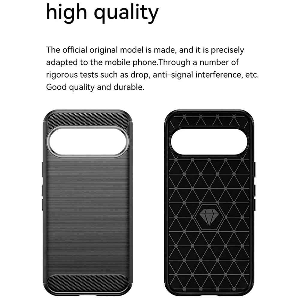 Carbon Brush TPU für Google Pixel 10 in Schwarz