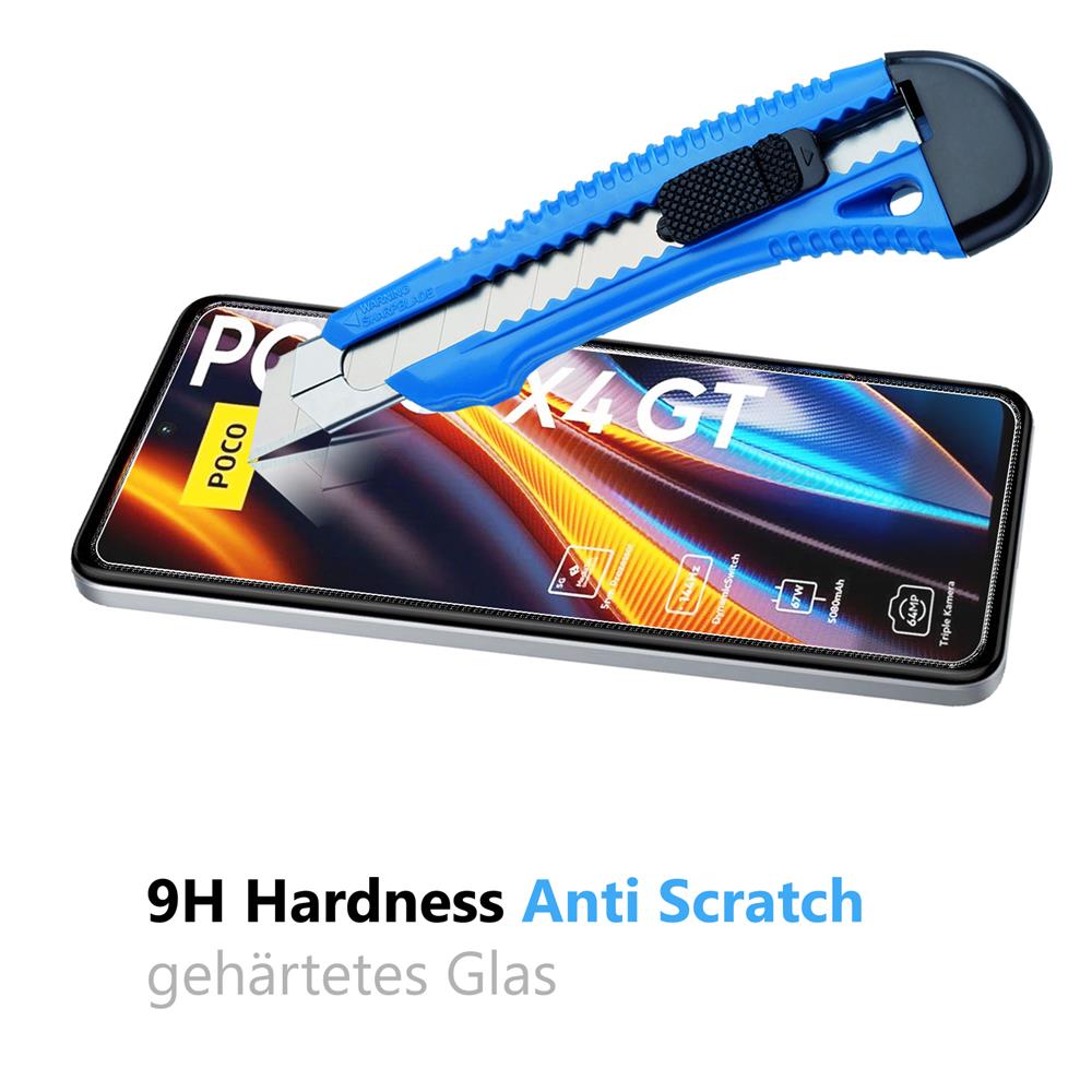 4in1 Glas Set für Xiaomi Poco X4 GT