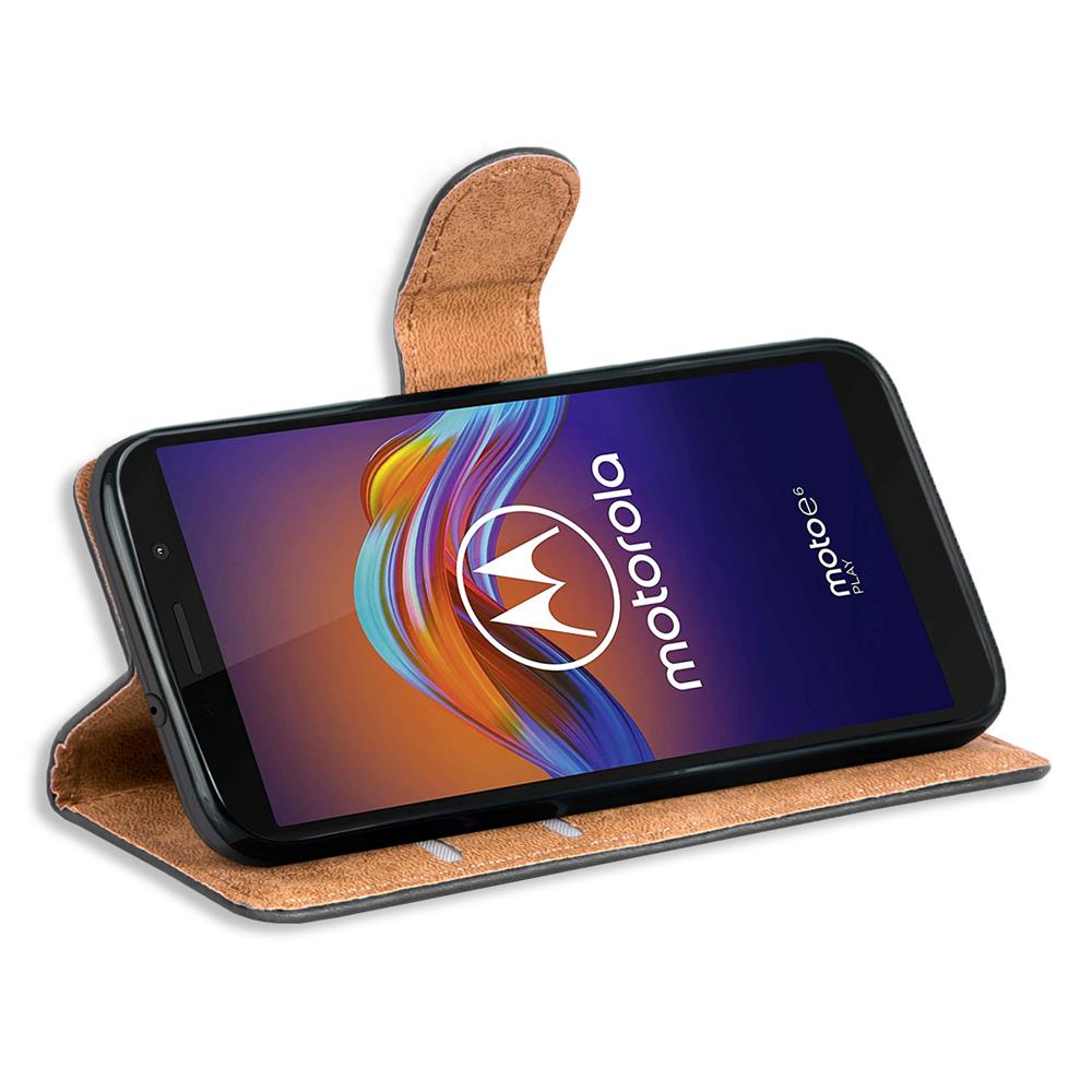 Basic Wallet für Motorola Moto E6 Play in Schwarz