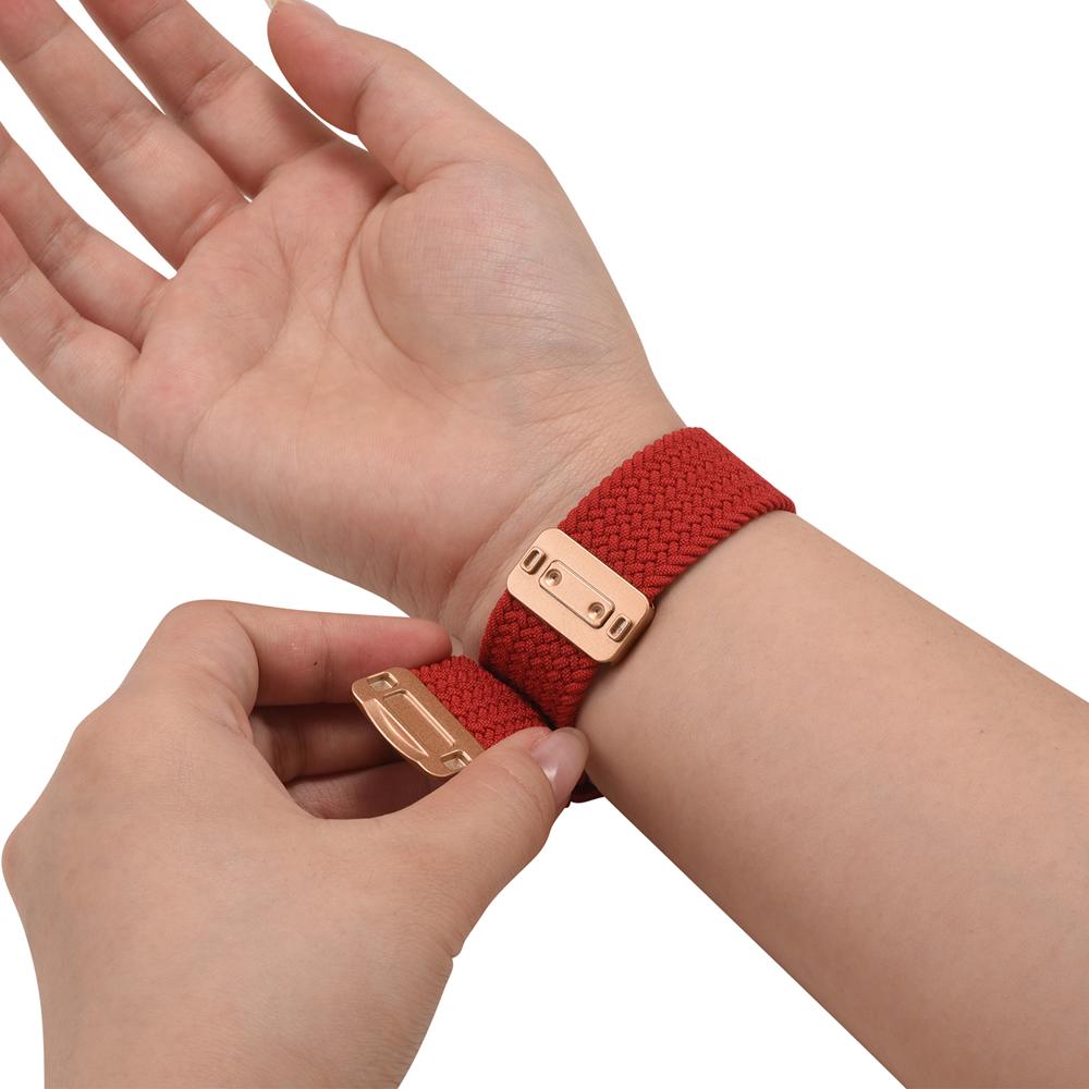 Loop Nylonarmband für Apple Watch 1-11/SE1-3/Ultra1-3 - 42/44/45/49mm in Rot - Universal