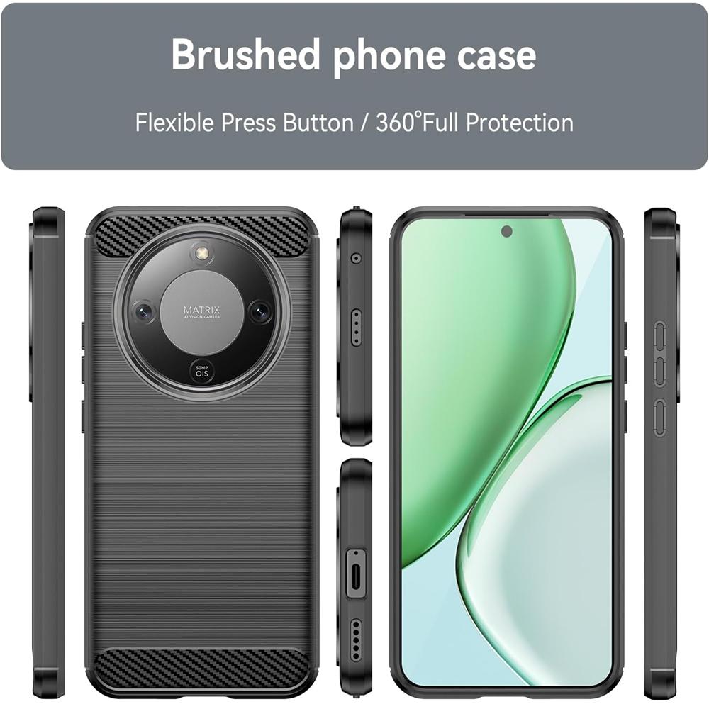 Carbon Brush TPU für Honor Magic 8 Lite in Schwarz