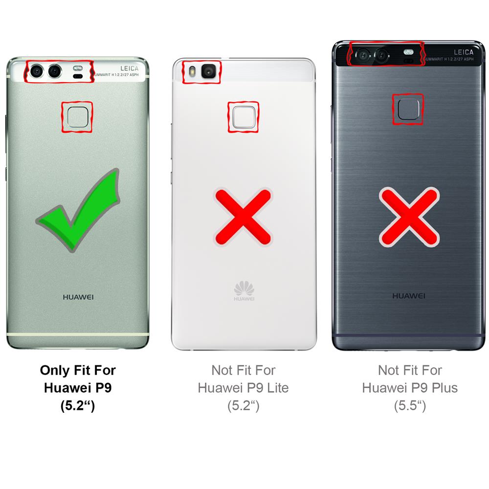 Basic Wallet für Huawei P9 in Schwarz