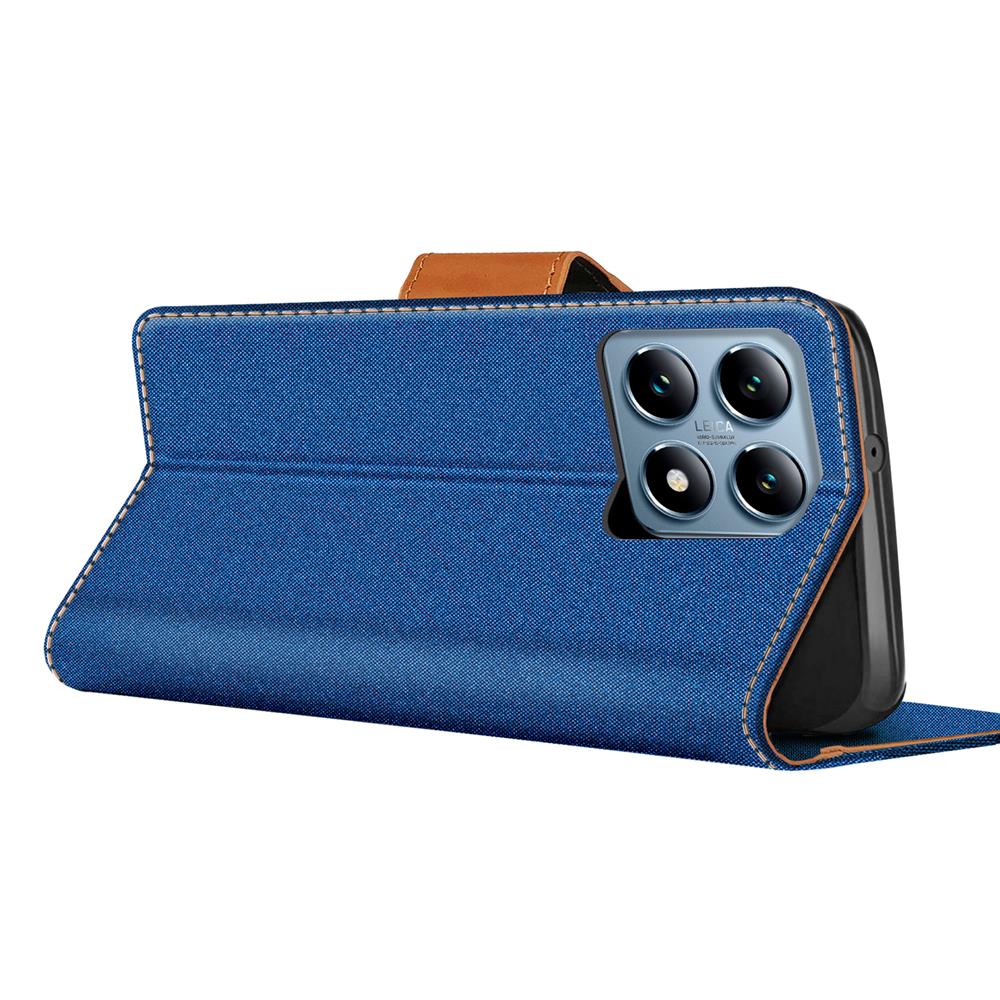 Textil Wallet für Xiaomi 14T Pro in Blau