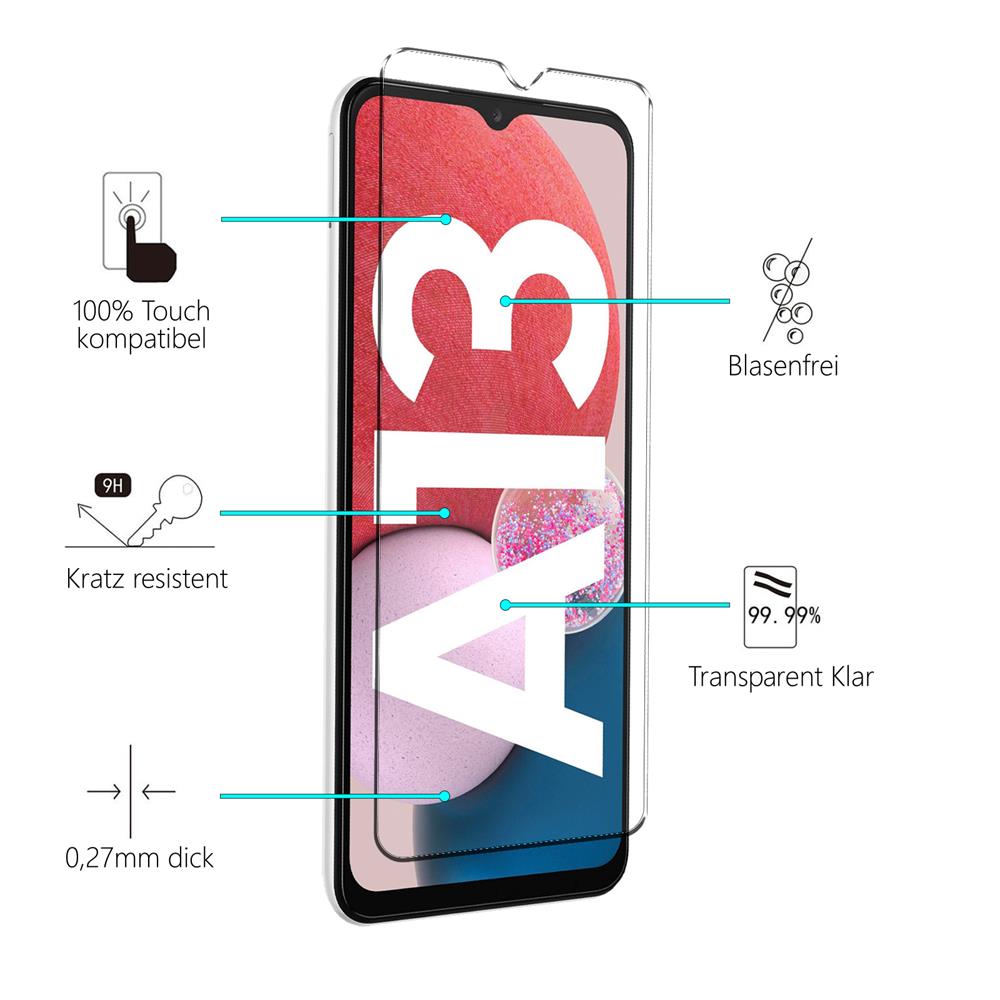 4in1 Glas Set für Samsung Galaxy A13 4G