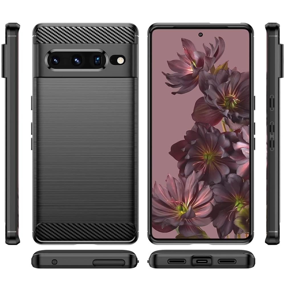 Carbon Brush TPU für Google Pixel 7 Pro in Schwarz