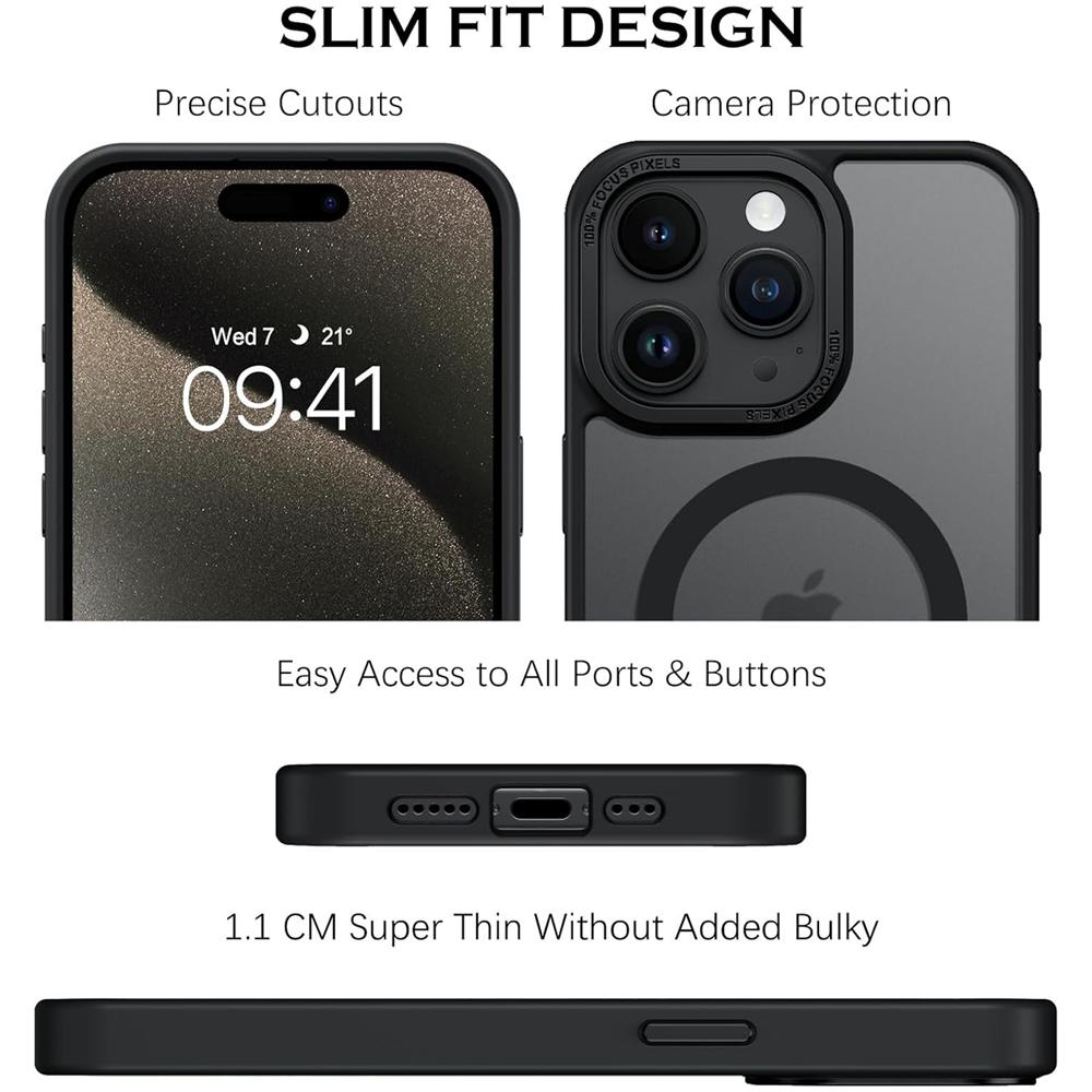 Frame Case für Apple iPhone 16 Pro Max in Schwarz