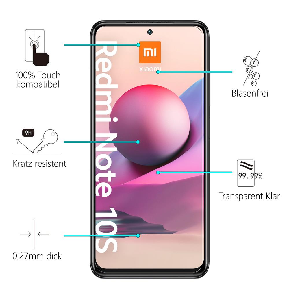 Glas 2in1 für Xiaomi Redmi Note 10 / 10S