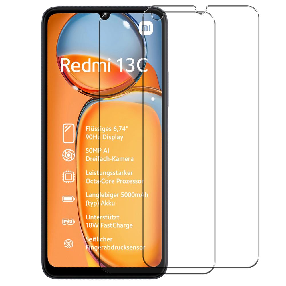 Glas 2in1 für Xiaomi Redmi 13C