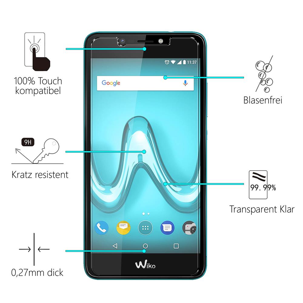 Glas 2in1 für Wiko Tommy 2 Plus