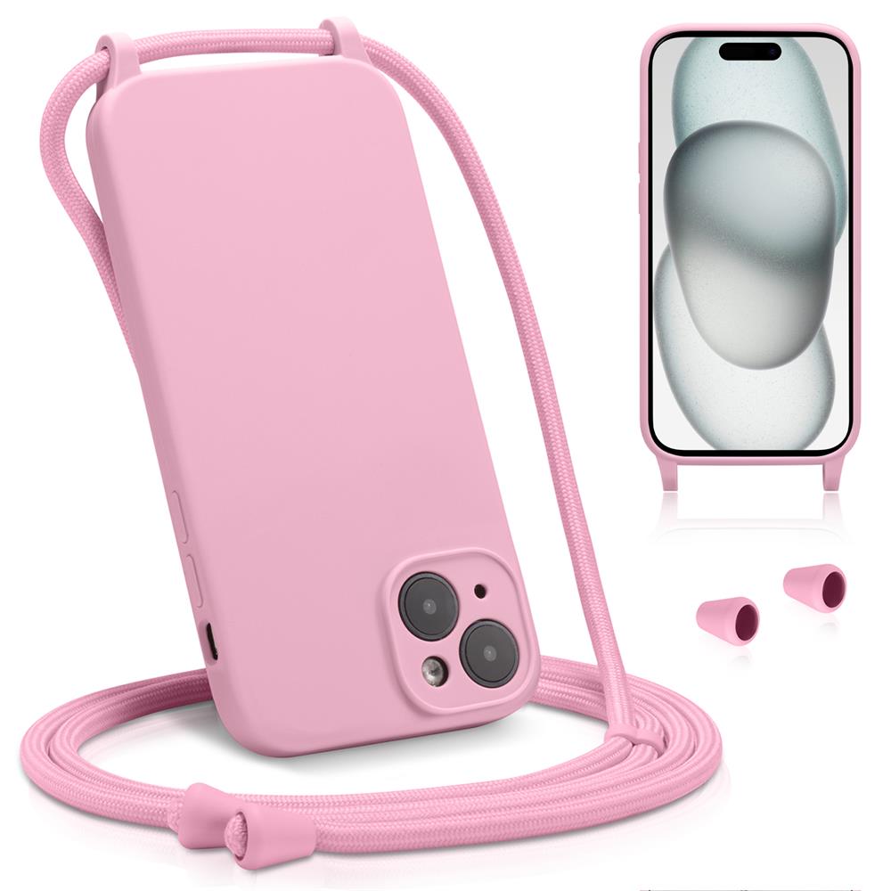 Connect Case Colour inkl. Kette für Apple iPhone 15 Plus in Rosa