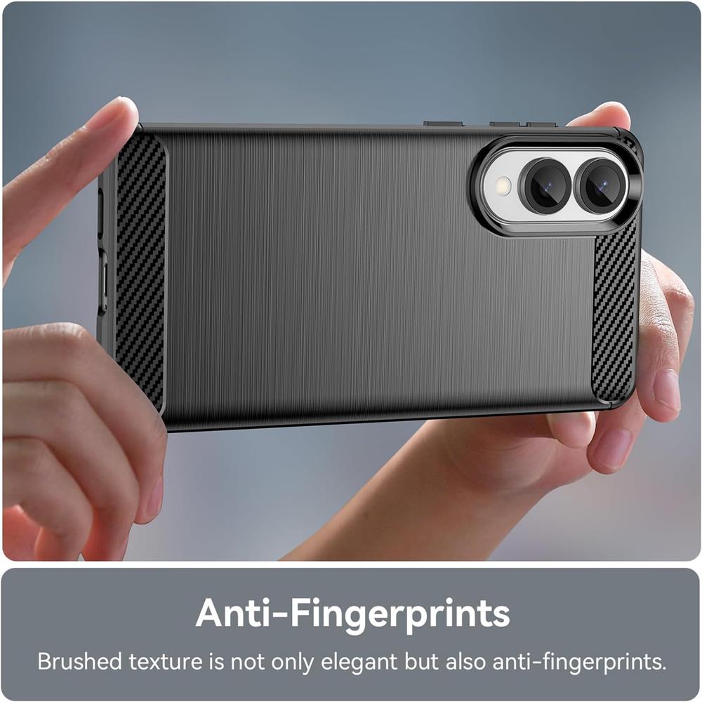 Carbon Brush TPU für Samsung Galaxy S25 Edge in Schwarz