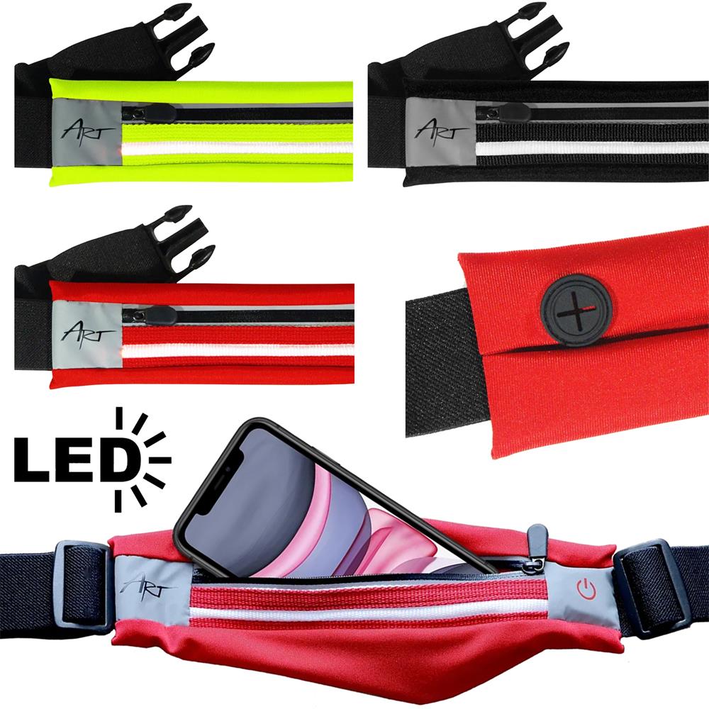 Sport Handy Hüftgürtel mit LED Beleuchtung