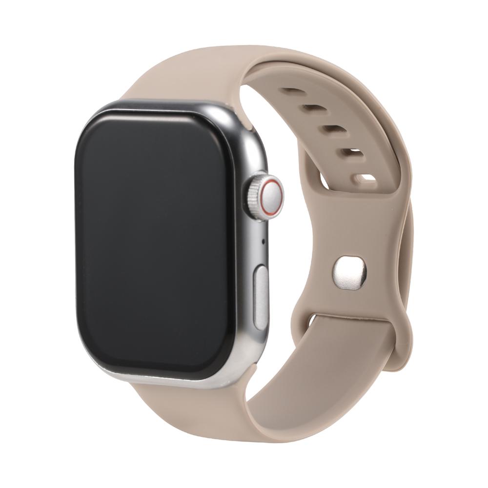 Silikonarmband Butterfly Apple Watch 1-11/SE1-3/Ultra1-3 - 42/44/45/49mm in Champagner - Größe L
