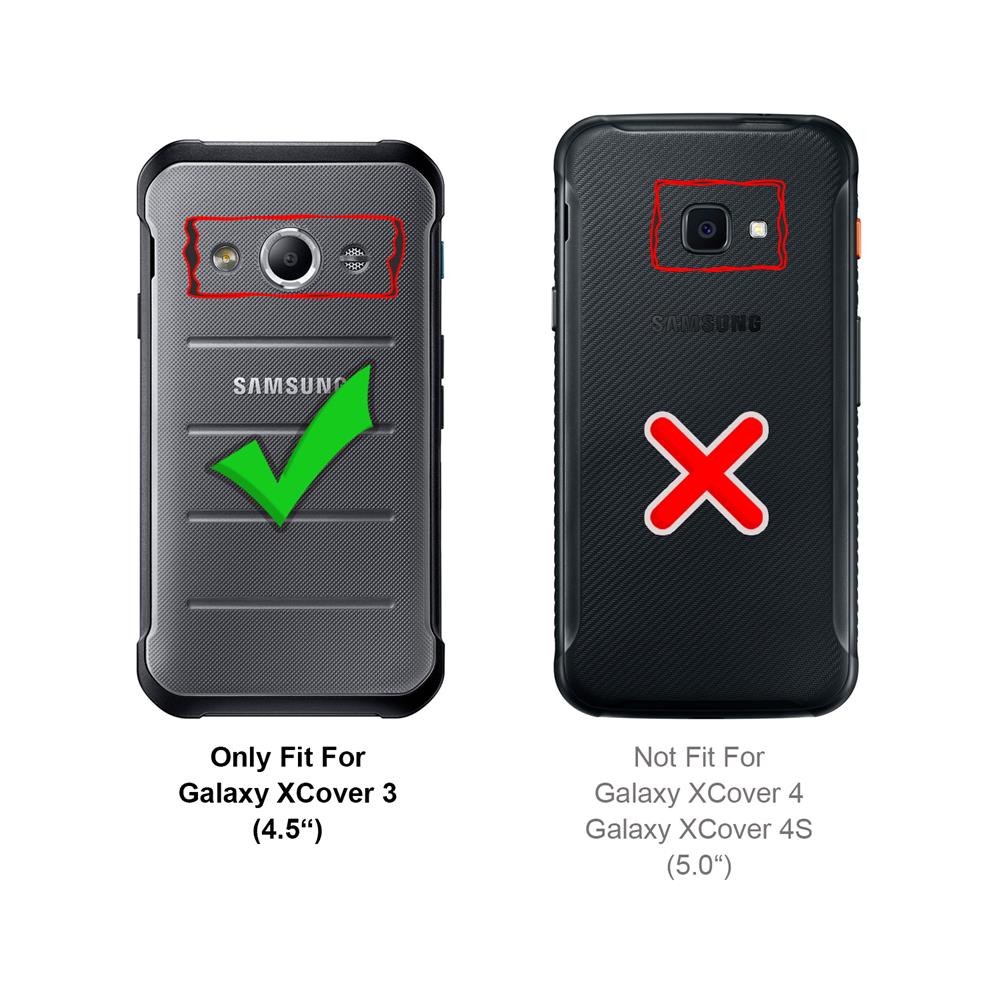 Textil Wallet für Samsung Galaxy XCover 4 in Schwarz