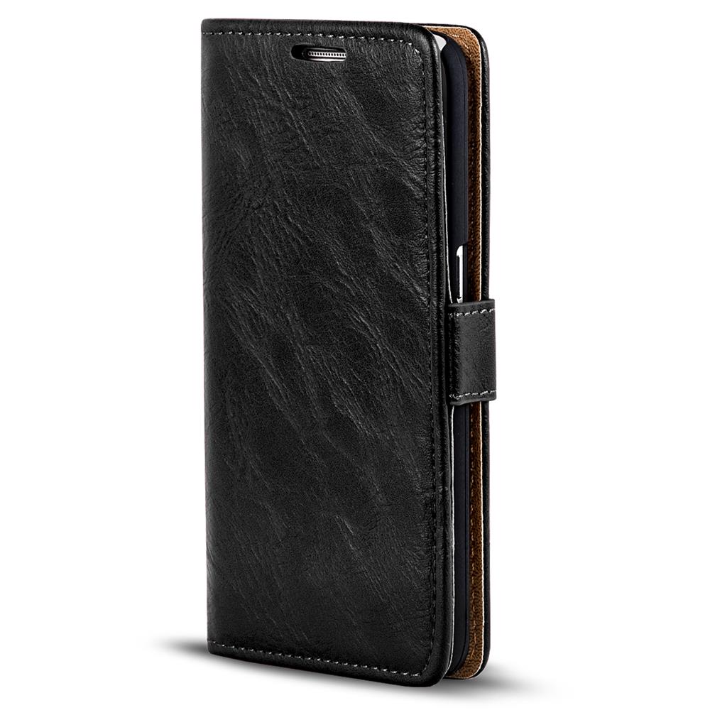 Retro Wallet für Samsung Galaxy S10e in Schwarz