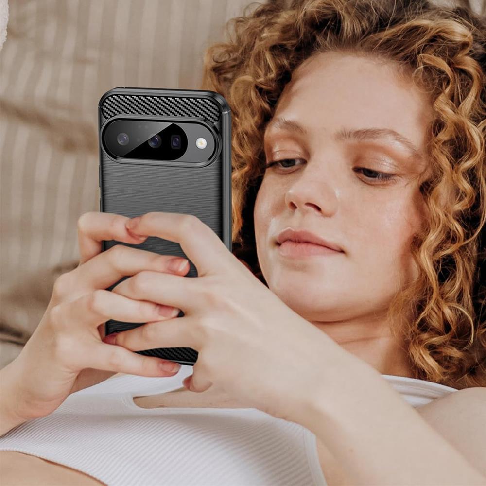 Carbon Brush TPU für Google Pixel 10 in Schwarz