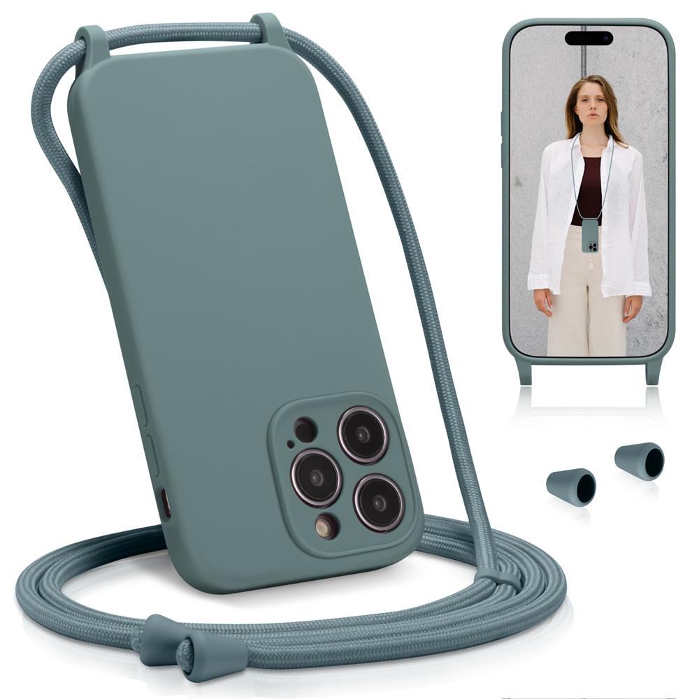 Connect Case Colour inkl. Kette für Apple iPhone 15 Pro Max in Dunkelgrün