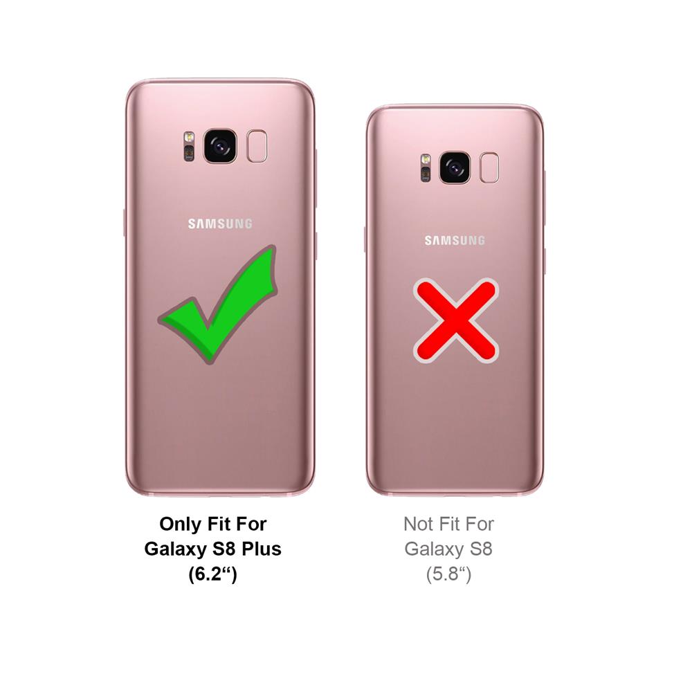 Textil Wallet für Samsung Galaxy S8 Plus in Pink