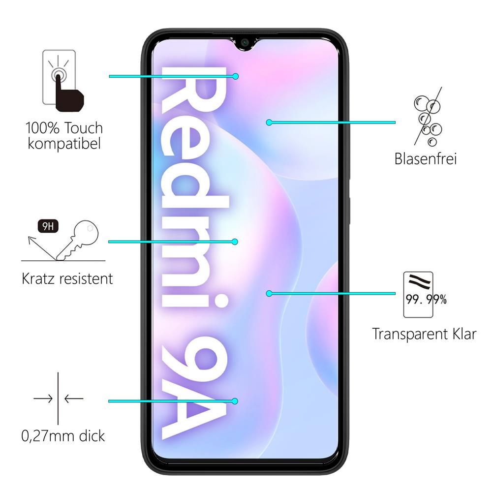 Glas 2in1 für Xiaomi Redmi 9A