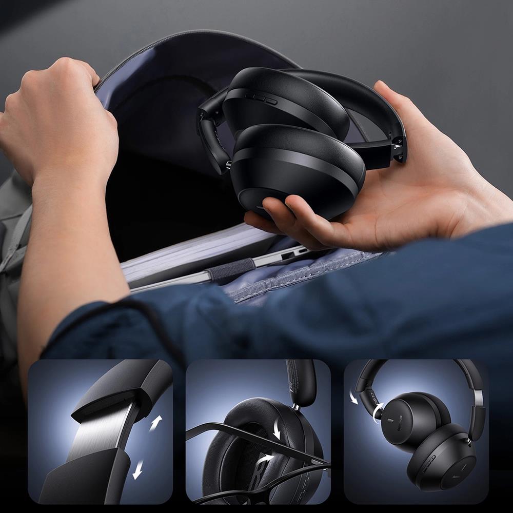 Baseus Body Shaking Wireless Kopfhörer in Schwarz
