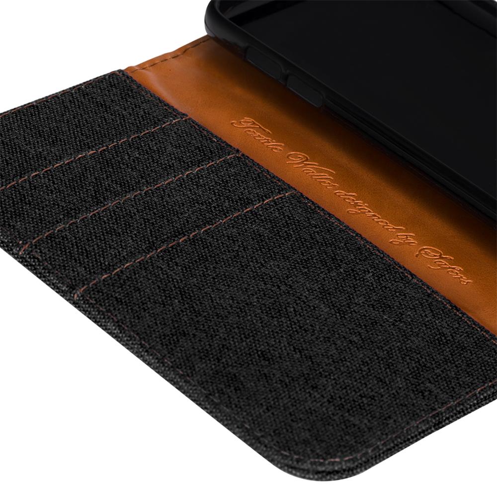 Textil Wallet für Xiaomi Redmi A3 in Schwarz